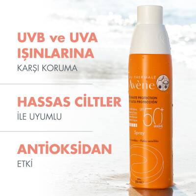 Avene Güneş Koruyucu SPF50+ Sprey 200 ml - 3