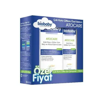 Biobaby Kuru ve Atopik Ciltler için Şampuan ve Krem Seti - 1