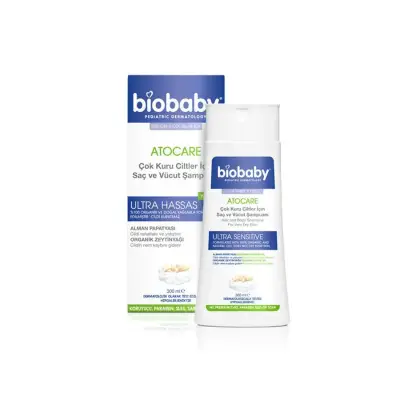 Biobaby Kuru ve Çok Kuru Ciltler İçin Saç ve Vücut Şampuanı 300 ml - 1