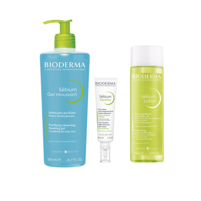 Bioderma Sebium Karma ve Yağlı Ciltler İçin Sivilce, Siyah Nokta ve Leke Karşıtı Bakım Seti - 1