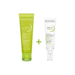 Bioderma Sebium Kerato+ Gel Creme 30 ml + Bioderma Sebium Gel Moussant 45 ml - Bioderma