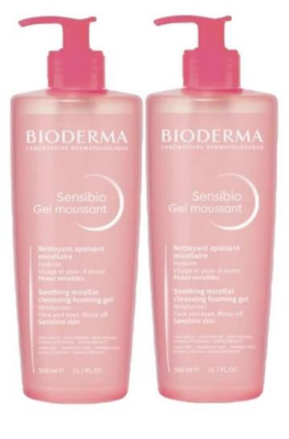 Bioderma Sensibio Foaming Gel 500ml x 2 Adet - 1