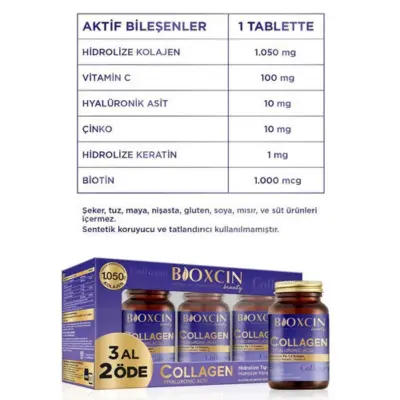 Bioxcin Beauty Collagen 30 Tablet 3 AL 2 ÖDE - 3