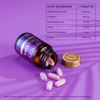 Bioxcin Beauty Collagen & Hyaluronic Acid 30 Tablet - 3