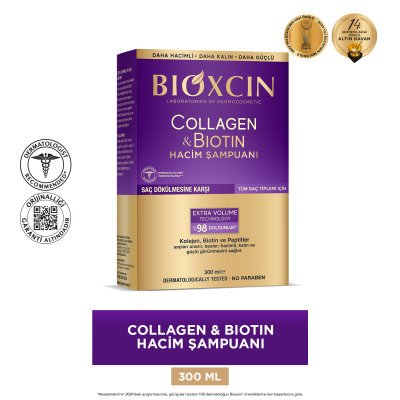 Bioxcin Collagen & Biotin Ekstra Hacim & Dolgunlaştırıcı Şampuan 300 ml - 9