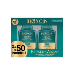 Bioxcin Keratin & Argan Onarıcı Şampuan 300 ml x 2 adet - 2.si %50 İndirimli - Bioxcin
