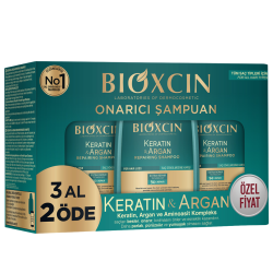 Bioxcin Keratin ve Argan Onarıcı Şampuan 300 ml - 3 AL 2 ÖDE - Bioxcin