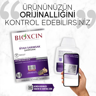 Bioxcin Saç Dökülmesine Karşı Siyah Sarımsak Şampuanı 300 ml - 3