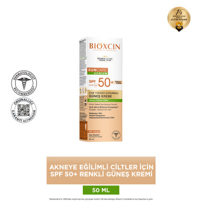 Bioxcin Sun Care Çok Yüksek Korumalı Akneli Ciltler Için Renkli Güneş Kremi Spf 50+ 50 ml - 8