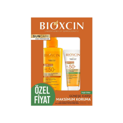 Bioxcin Sun Care Spf50 Güneş Spreyi 200 ml + Bioxcin Sun Care Spf50+ Güneş Kremi 50 ml (Yağlı Ciltler İçin) - Bioxcin