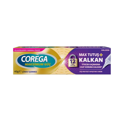 Corega Maksimum Tutuş Kalkan Diş Protezi Yapıştırıcı Krem 40 gr - 1