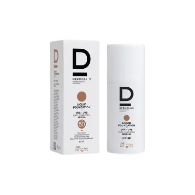 Dermoskin Be Bright Spf50+ Likit Fondöten 33 Ml (medium) - 1