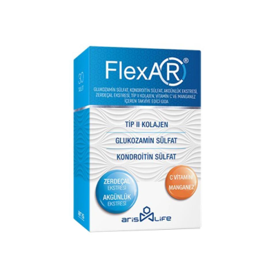 FlexAR Tip 2 Kolajen C Vitamini Manganez Takviye Edici Gıda 30 Tablet - 2