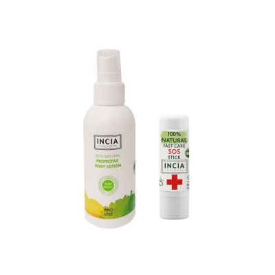 Incia Doğal Koruyucu Vücut Losyonu 100 ml + Incia SOS Stick Yatıştırıcı 6 gr - 1
