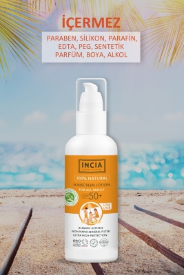Incia Doğal Tüm Aile için Güneş Losyonu Spf50+ 100 ml - 3