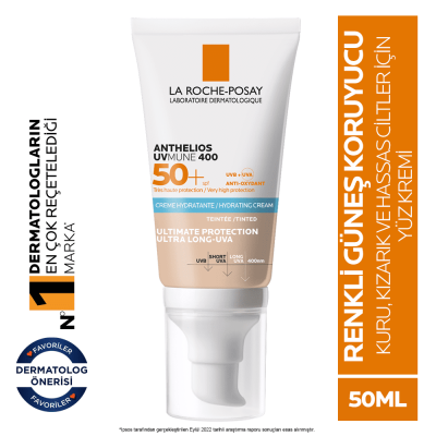 La Roche Posay Anthelios UVMune SPF50+ Nemlendirici Renkli Güneş Kremi 50 ml - 10