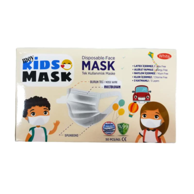Lidya Pharma Kids Beyaz Çocuk Maskesi 50 Adet-Medium - 2