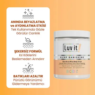Luv it! Glikolik Asit ve Pirinç Özlü Vücut Peelingi 250 ml - 2