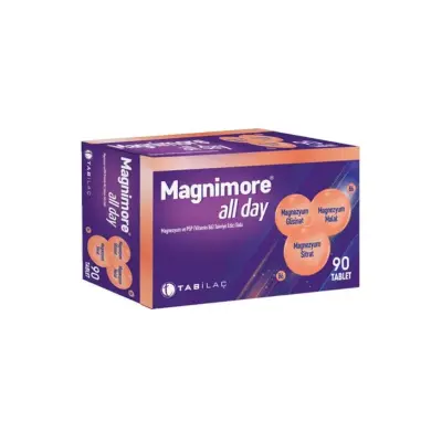 Magnimore All Day Magnezyum ve P5P (Vitamin B6) 90 Tablet - 1