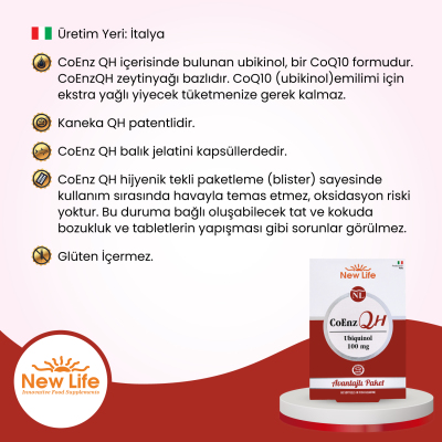 New Life CoEnz QH 100 mg 60 Yumuşak Kapsül - 3