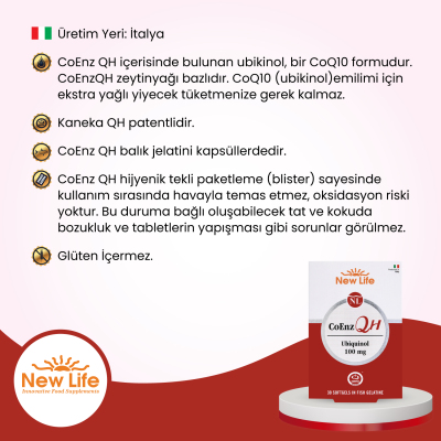 New Life Coenz Qh 100mg 30 Kapsül - 4