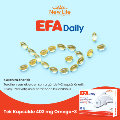 New Life Efa Daily Günlük Omega 3 670 mg 30 Kapsül - 5