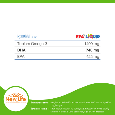 New Life EFA Liquid Tutti Frutti Balık Yağı Şurubu 150 ml - 8
