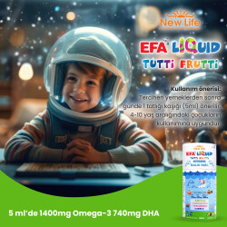 New Life EFA Liquid Tutti Frutti Balık Yağı Şurubu 150 ml - 9