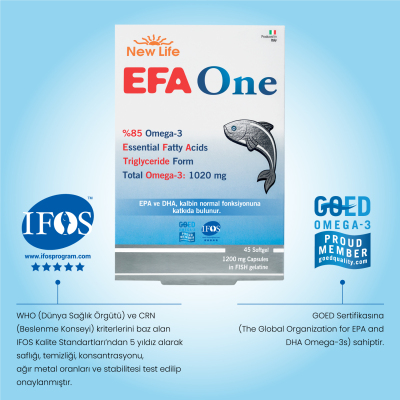 New Life Efa One Omega 3 45 Kapsül - 4