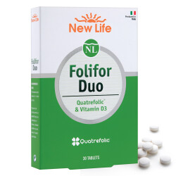 New Life Folifor Duo Vitamin D3 ve Quatrefolic 30 Tablet - New Life