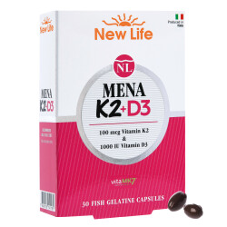 New Life Mena K2+D3 Takviye Edici Gıda 30 Kapsül - New Life