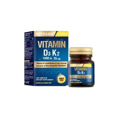 Nutraxin D3 K2 Vitamin 120 Tablet - 1