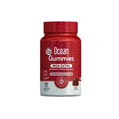 Ocean Gummies İron Extra 60 Çiğnenebilir Jel Form - 1