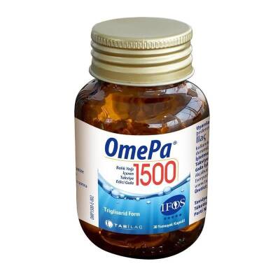 Omepa 1500 30 Yumusak Kapsül Balık Yağı İçeren Takviye Edici Gıda - 1