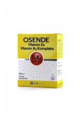 Osende Vitamin D3K2 Kompleks Damla 20 ml - TAB İlaç