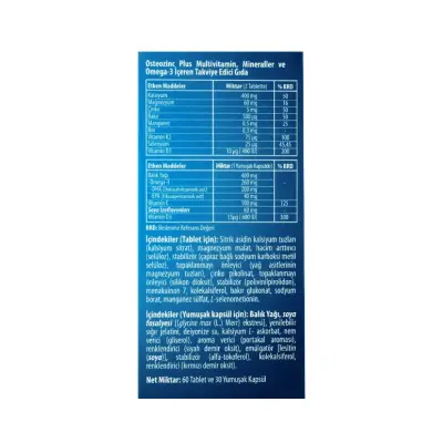 Osteozinc Plus 30 Yumuşak Kapsül + 60 Tablet - 2