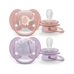 Philips Avent SCF091/09 Ultra Soft Emzik 0-6 Ay 2'li Kız - 2