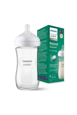 Philips Avent SCY933/01 Doğal Tepkili Cam Biberon 1+ Ay 240 ml - 1