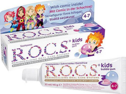 Rocs Kids 4-7 Yaş Meyveli Çocuk Diş Macunu (Balon Sakızı) 35ml - R.O.C.S.