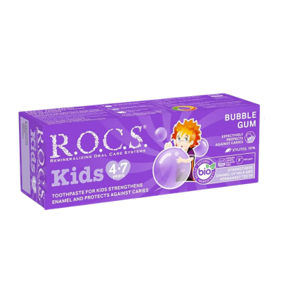 Rocs Kids 4-7 Yaş Meyveli Çocuk Diş Macunu (Balon Sakızı) 35ml - 3