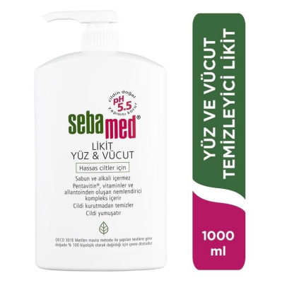 Sebamed Likit Yüz ve Vücut Temizleyici 1000 ml - 1