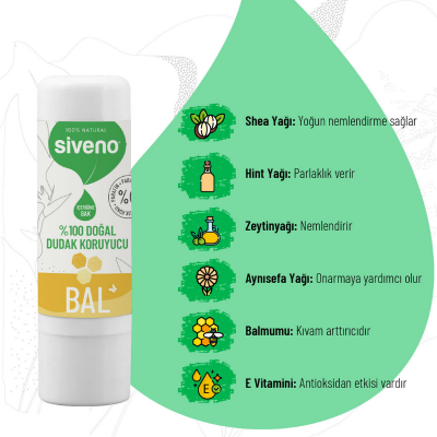 Siveno Doğal Dudak Koruyucu Bal 6 gr - 4