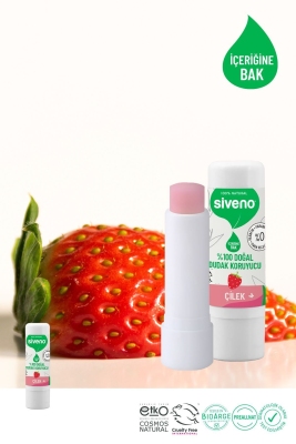 Siveno Doğal Dudak Koruyucu Çilek 6 gr - 6