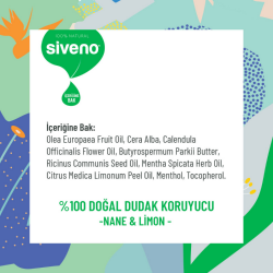 Siveno Doğal Dudak Koruyucu Nane & Limon 6 g - 3