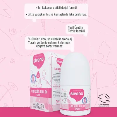 Siveno Doğal Roll-On Kadınlar İçin 50 ml - 2