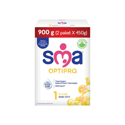 Sma Optipro 1 0-6 Ay Bebek Sütü 900 g (2 Paket x 450 g) - 1