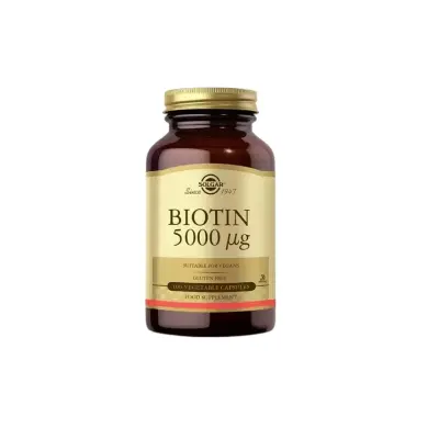 Solgar Biotin 5000 mcg 100 Bitkisel Kapsül - 1