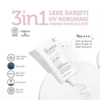 The Purest Solutions Lekeli Ciltler İçin Antioksidan Destekli Güneş Kremi SPF 50+ 50 ml - 3
