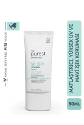 The Purest Solutions Yağlı Ciltler İçin Mat Bitişli SPF50+ Güneş Kremi 50 ml - The Purest Solutions