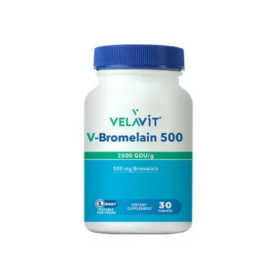 Velavit V-Bromelain 500 Takviye Edici 30 Tablet - 1
